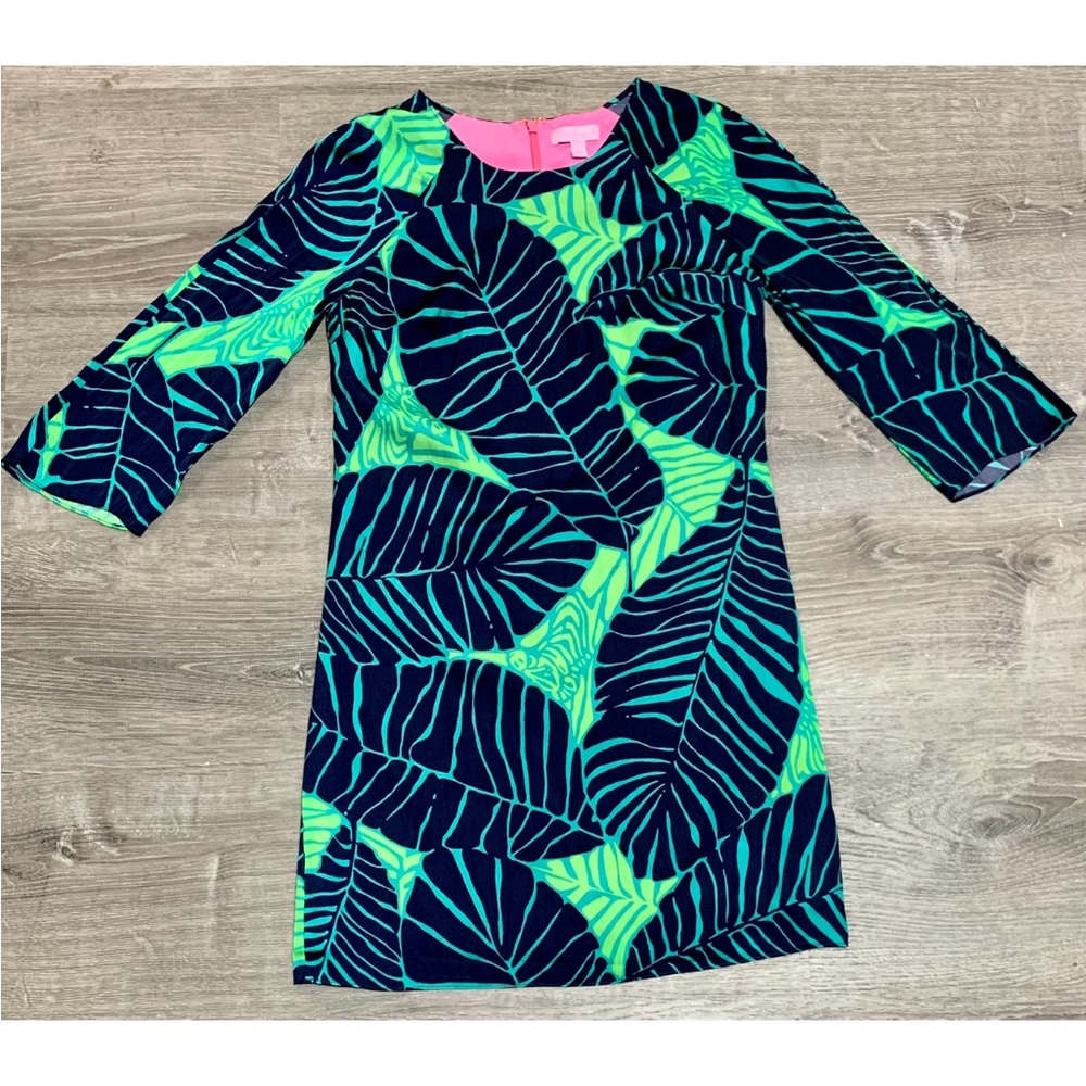 Lilly Pulitzer Green Palm Frond Dress Size 0